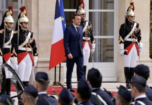 Emmanuel Macron at the oath taking ceremony 