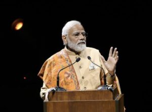 PM Narendra Modi addresses members of the Indian community in Berlin, Germany